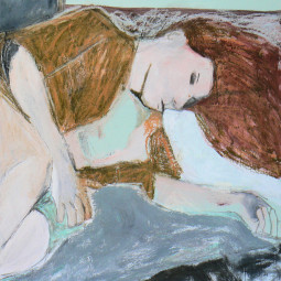The Sleeper, Crayon on Board, 40 x 30