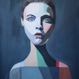<em>PORTRAIT OF A YOUNG WOMAN</em>, Oil on Canvas, 40" x 30", 2020