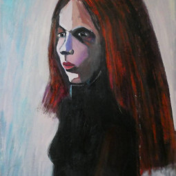 <em>INTENSE GIRL</em>, Oil on Canvas