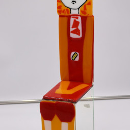 <em>CHAIRBOY</em>, Fused and painted glass