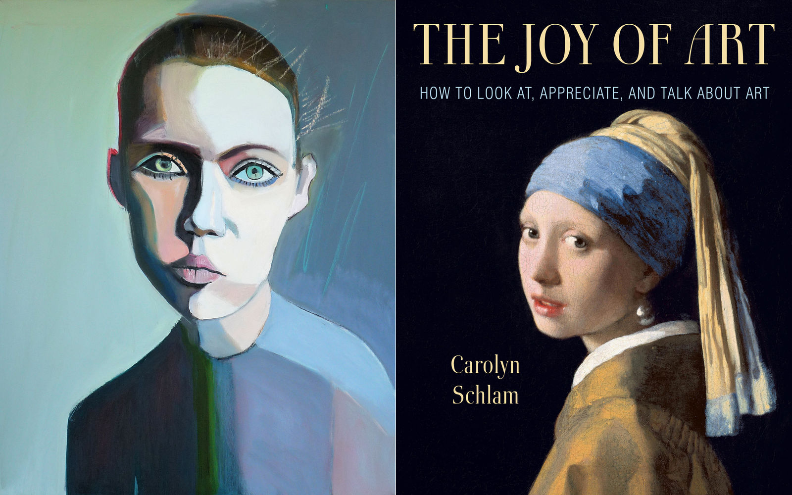 Girl with Green Eyes painting and The Joy of Art cover